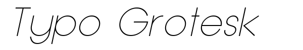 Typo Grotesk font preview